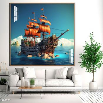 Tranh phong thủy thuận buồm xuôi gió tài lộc đẹp