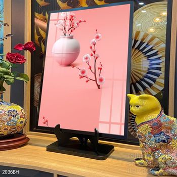 Mẫu tranh bình hoa nghệ thuật decor trang trí tường