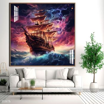 Tranh thuận buồm xuôi gió treo tường