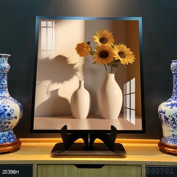 Mẫu tranh bình hoa đẹp hiện đại trang trí tường nhà