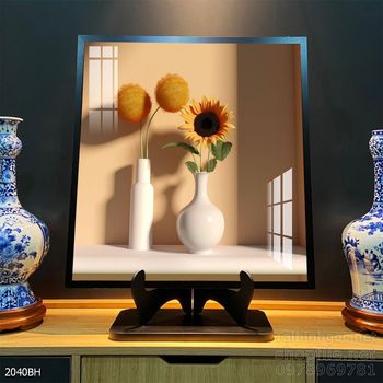 Tranh bình hoa nghệ thuật sang trọng