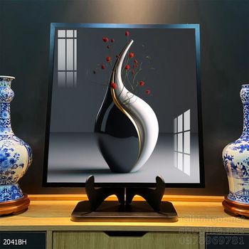 Mẫu tranh bình hoa trang trí tường đẹp tinh tế