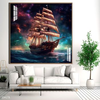 Tranh phong thủy thuận buồm xuôi gió tài lộc đẹp