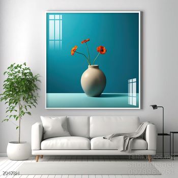 Tranh bình hoa hiện đại treo tường sang trọng ý nghĩa