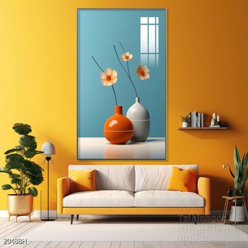 Mẫu tranh bình hoa nghệ thuật decor tường