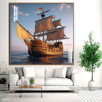 Tranh thuận buồm xuôi gió đẹp ấn tượng