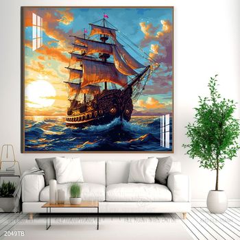 Tranh thuận buồm xuôi gió treo tường