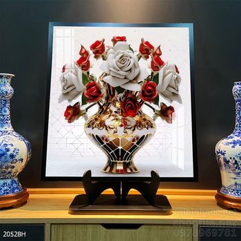 Tranh bình hoa đẹp trang trí tường