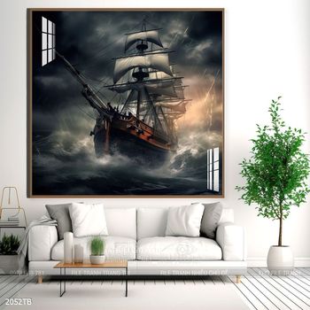 Tranh phong thủy thuận buồm xuôi gió tài lộc đẹp