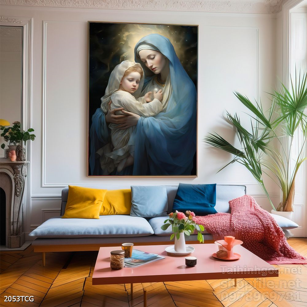 Tranh tranh trí tường công giáo sang trọng