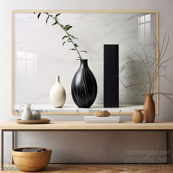 Mẫu tranh bình hoa đẹp hiện đại trang trí tường nhà