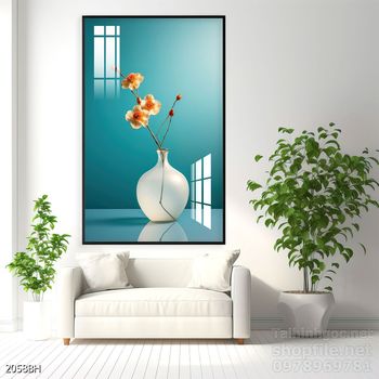 Tranh bình hoa nghệ thuật sang trọng