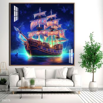 Tranh thuận buồm xuôi gió treo tường