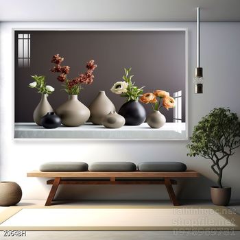 Tranh bình hoa đẹp decor trang trí tường