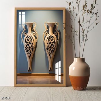 File tranh bình hoa nghệ thuật mẫu mới nhất