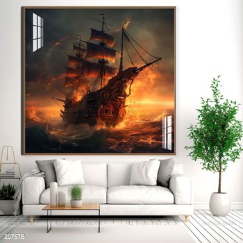 Tranh thuyền buồm và cảnh biển