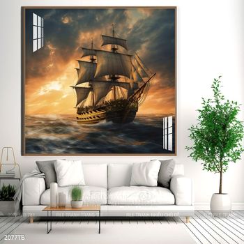 Tranh thuận buồm xuôi gió cánh buồm vàng đẹp nhất