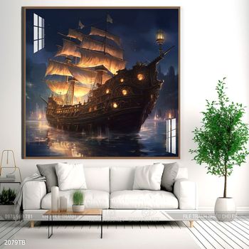 Tranh thuận buồm xuôi gió trang trí tường nhà