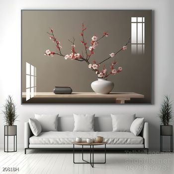 Tranh bình hoa đẹp tinh tế mẫu mới nhất