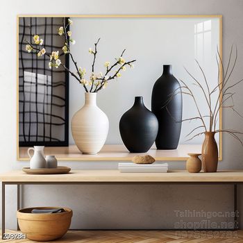 Tranh bình hoa nghệ thuật treo tường