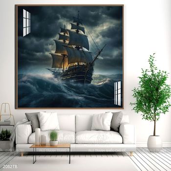 Tranh thuận buồm xuôi gió treo tường