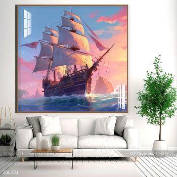 Tranh thuận buồm xuôi gió đẹp