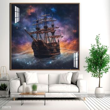 Tranh thuận buồm xuôi gió cánh buồm vàng đẹp nhất