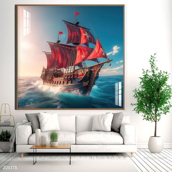 Tranh thuận buồm xuôi gió treo tường