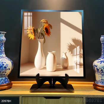 Tranh bình hoa nghệ thuật sang trọng