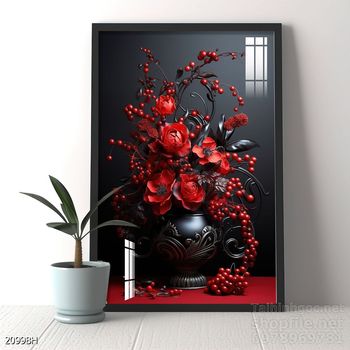 File tranh bình hoa đẹp decor tường nhà trang trí