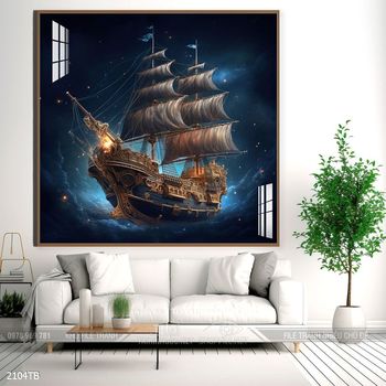 Tranh thuận buồm xuôi gió treo tường