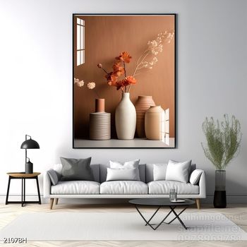 Tranh bình hoa độc đáo trang trí phòng khách