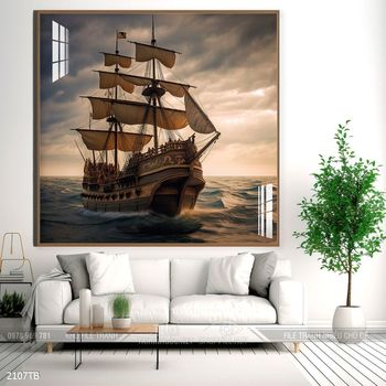 Tranh phong thủy thuận buồm xuôi gió tài lộc đẹp