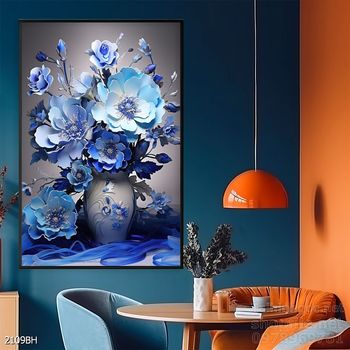 Tranh bình hoa nghệ thuật sang trọng