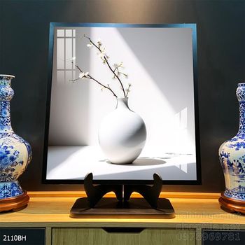 Mẫu tranh bình hoa trang trí tường đẹp tinh tế