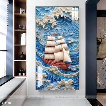 Tranh thuận buồm xuôi gió treo tường đẹp