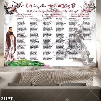 Tranh lời dạy của ĐỨC KHỔNG TỬ chất lượng cao