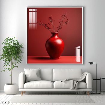 Tranh bình hoa đẹp trang trí tường