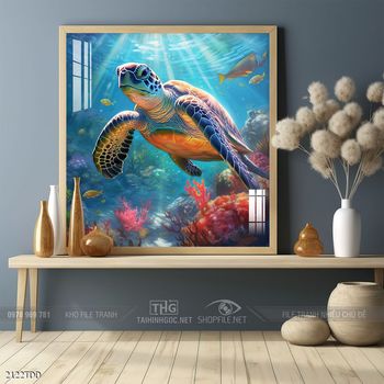 Tranh treo tường cá heo đại dương