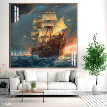 Tranh thuận buồm xuôi gió treo tường