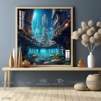 Tranh cá heo nghệ thuật độc đáo