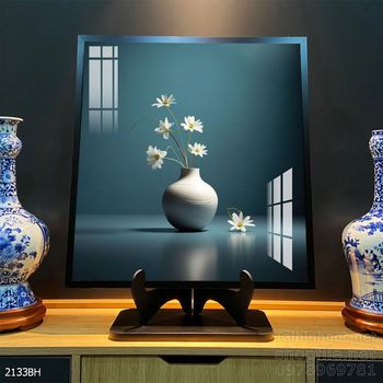 Tranh bình hoa đẹp decor trang trí tường