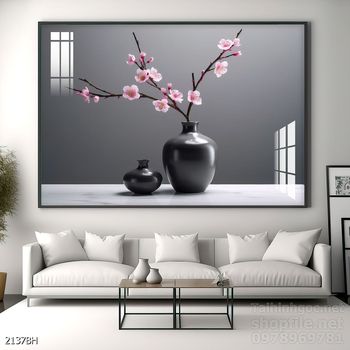 Tranh bình hoa trang trí phòng khách, phòng ăn đẹp