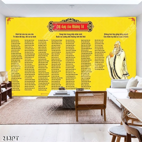 Tranh gắn tường lời dạy của KHỔNG TỬ chất lượng cao