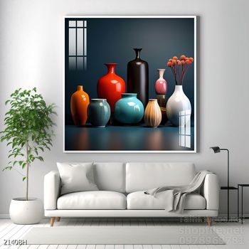 Tranh bình hoa 3D tuyệt đẹp
