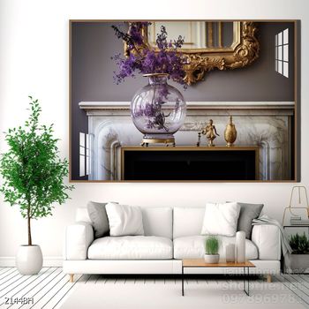 Mẫu tranh bình hoa sang trọng đẹp độc đáo