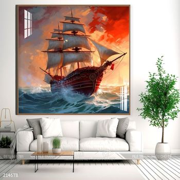 Tranh thuận buồm xuôi gió treo tường