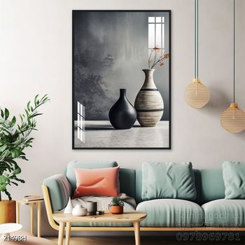 File tranh bình hoa đẹp decor tường nhà trang trí