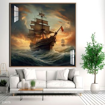 Tranh phong thủy thuận buồm xuôi gió tài lộc đẹp