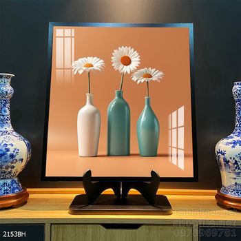Tranh bình hoa đẹp decor trang trí tường